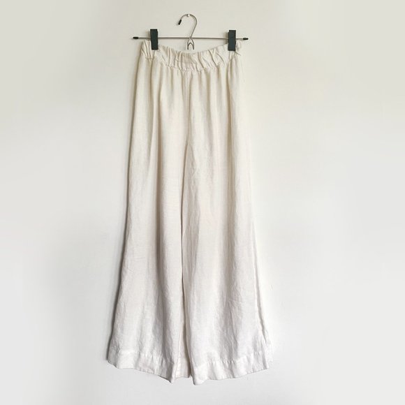 Elizabeth Suzann Florence Pant in Ivory Linen - Picture 2 of 7